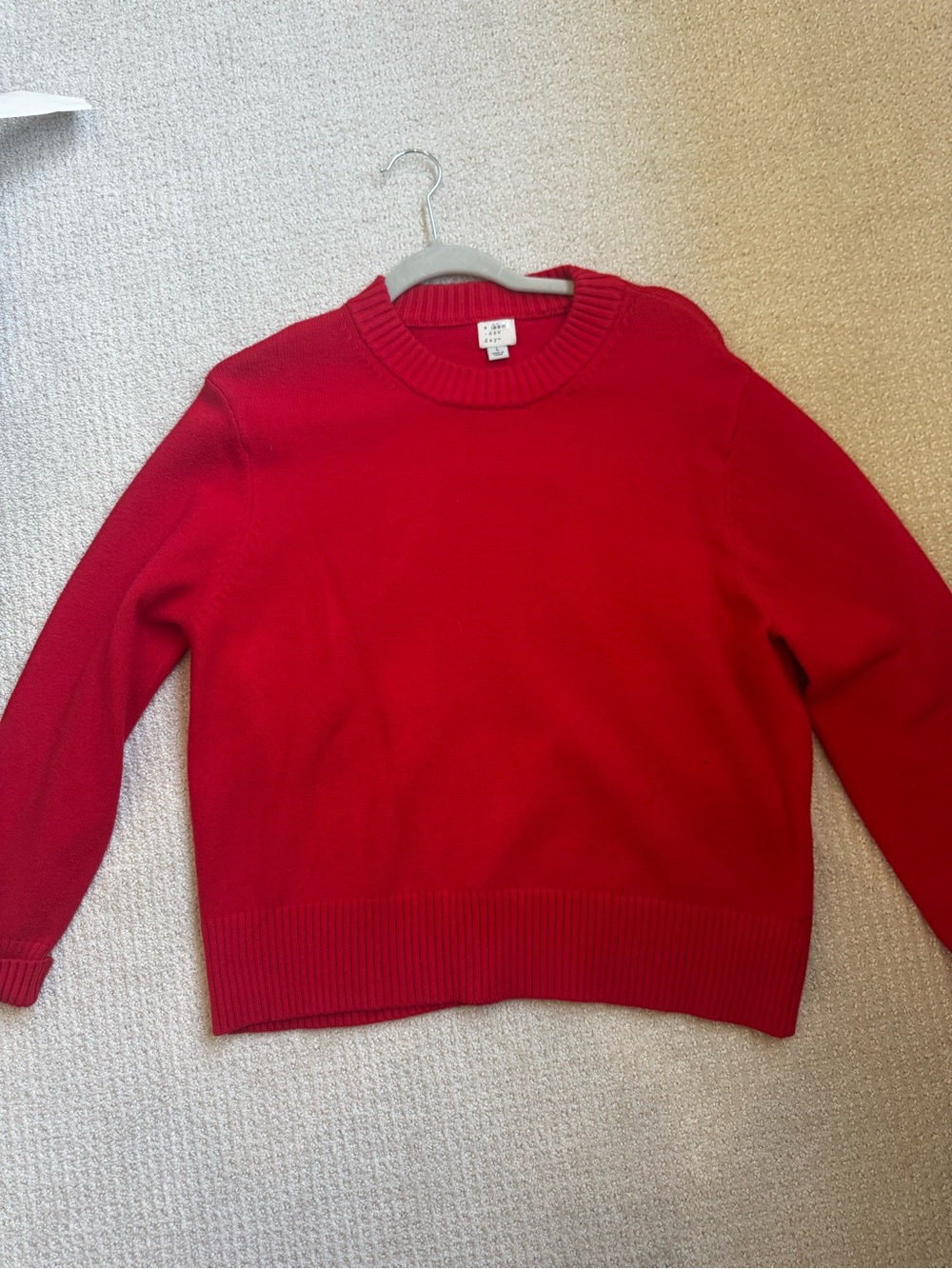 a new day Red Crewneck Sweater